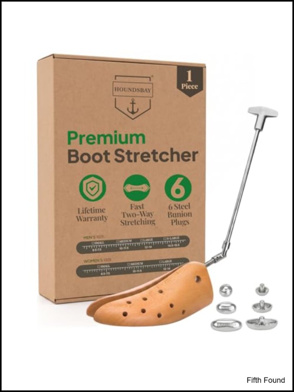 Adjustable Boot Stretcher - Wood & Metal, Bunion Plugs